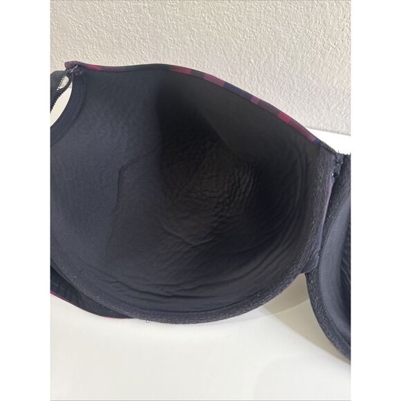 Torrid Curve Full Coverage Bra Blue Red Plaid Check Size 48 DDD Underwire Molded - Picture 10 of 11
